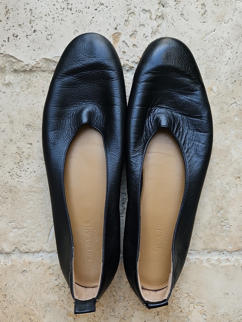 Everlane The Day Glove Classic Calf Leather Black Women's Ballet Flats Size 10 - Picture 4 of 6